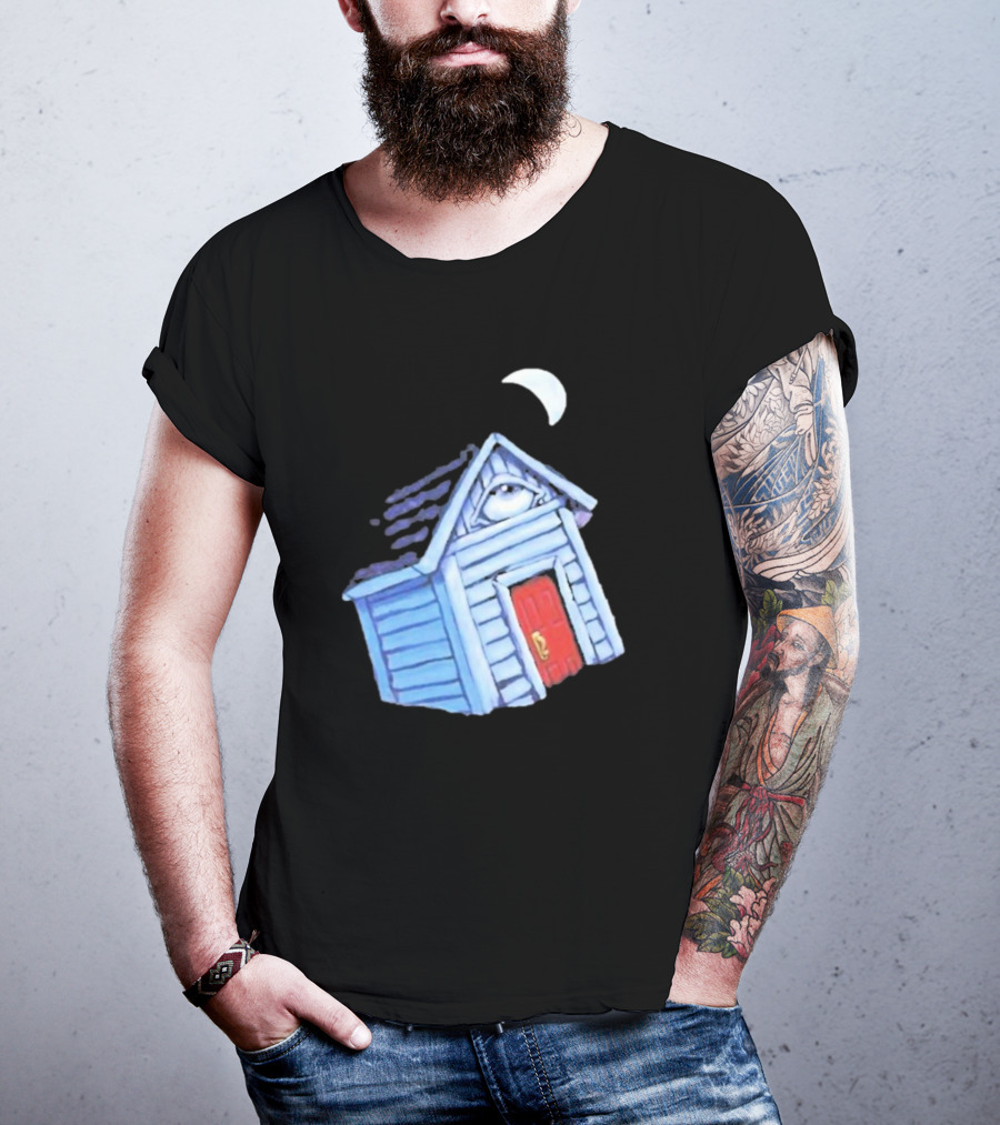 Turmoil Tinfoil Moon Eye House With Red Door T-Shirt