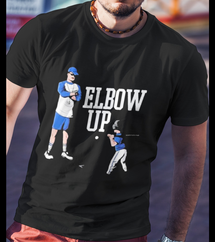 Middleclassfancy Baseball Coach Elbow Up T-Shirt