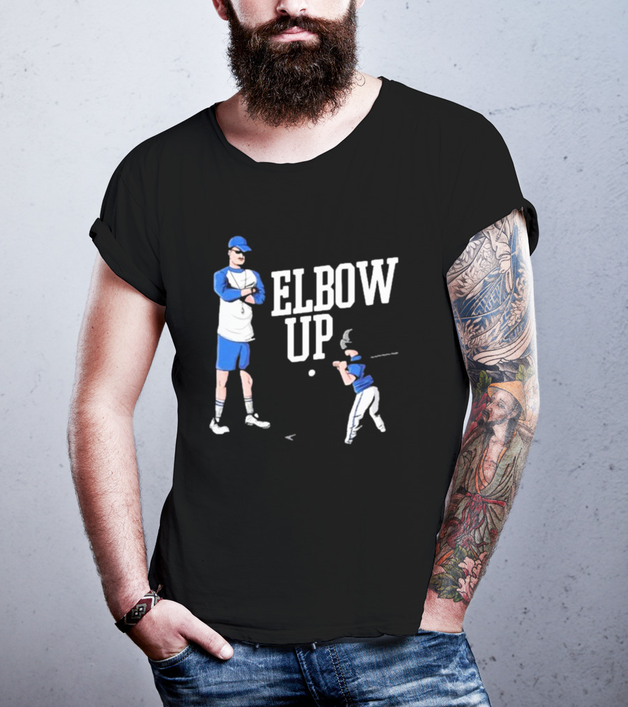 Middleclassfancy Baseball Coach Elbow Up T-Shirt