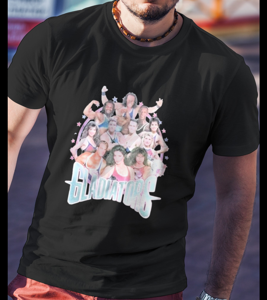 Gladiators Retro TV Show Cast Montage T-Shirt