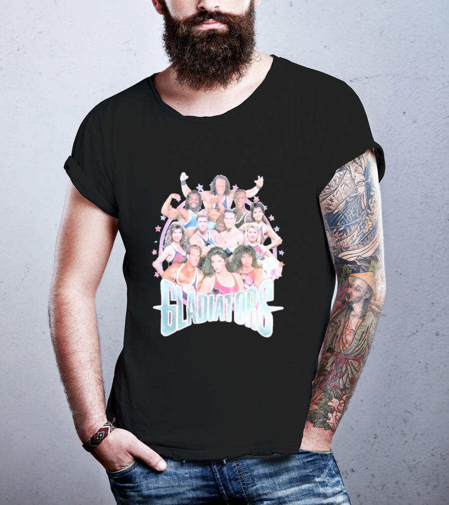 Gladiators Retro TV Show Cast Montage T-Shirt