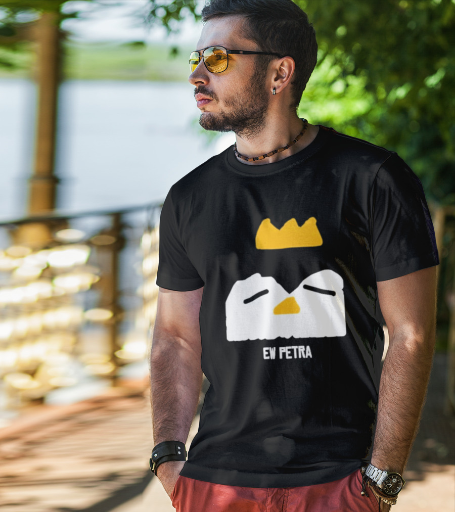 Petra Groaning Crown Face Icon Ew Text T-Shirt