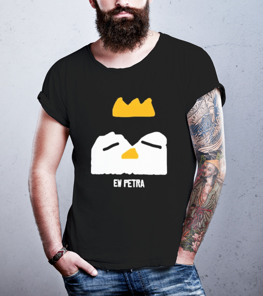 Petra Groaning Crown Face Icon Ew Text T-Shirt
