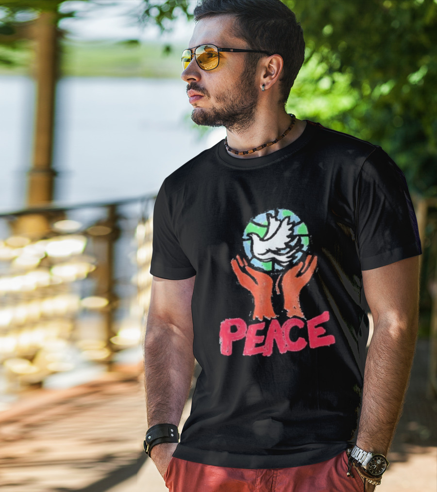 Anthony Edwards Foot Locker Just Don World Peace Dove Hands Peace T-Shirt