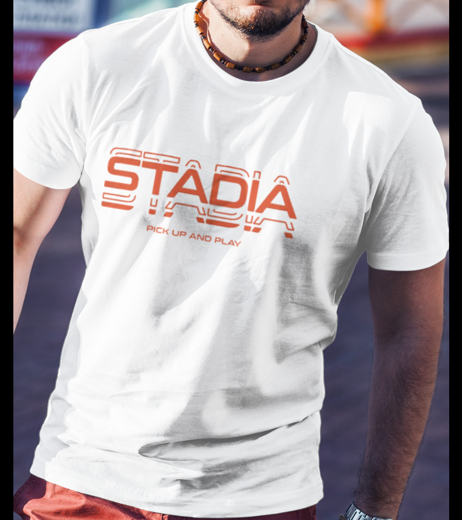 STADIA Pick Up And Play Gaming Dad Merch T-Shirt