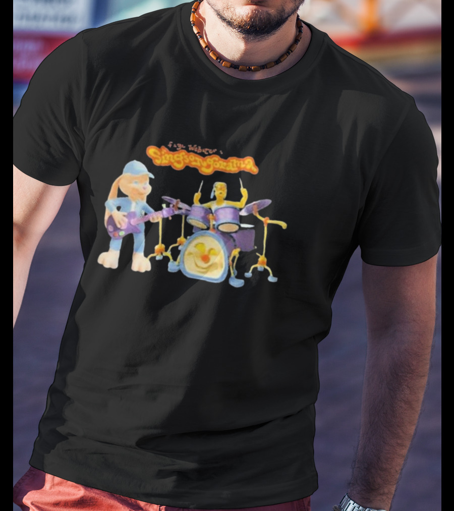 Faye Webster Singsongorama Cartoon Band Performance With Guitar And Drums T-Shirt