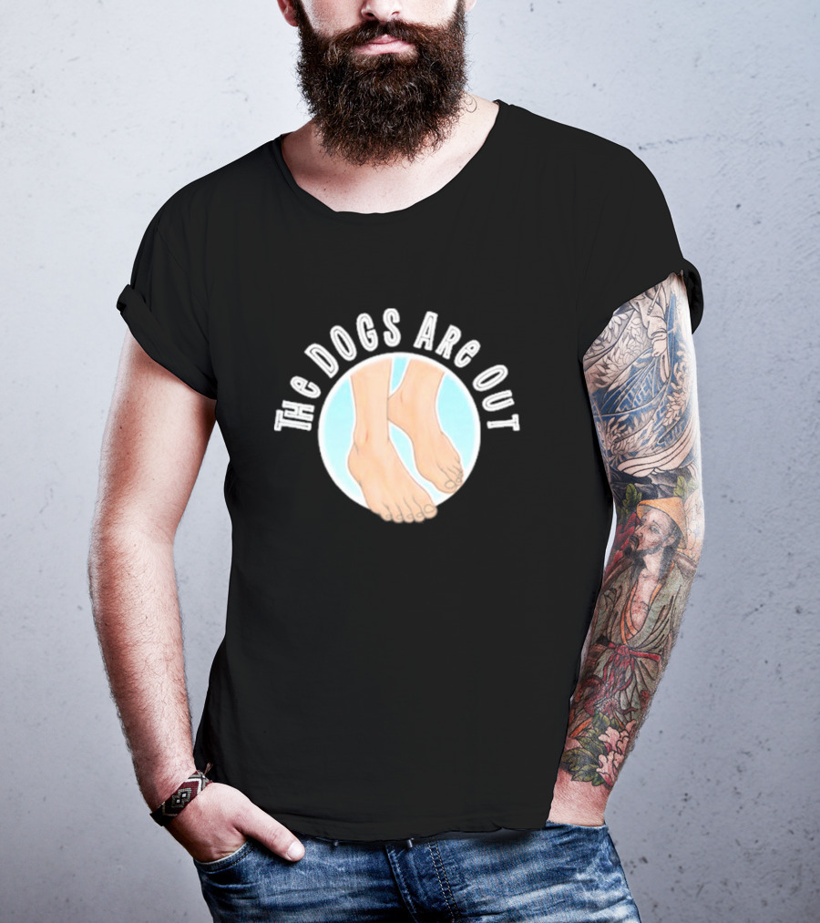 The Dogs Are Out Bare Feet Circle T-Shirt