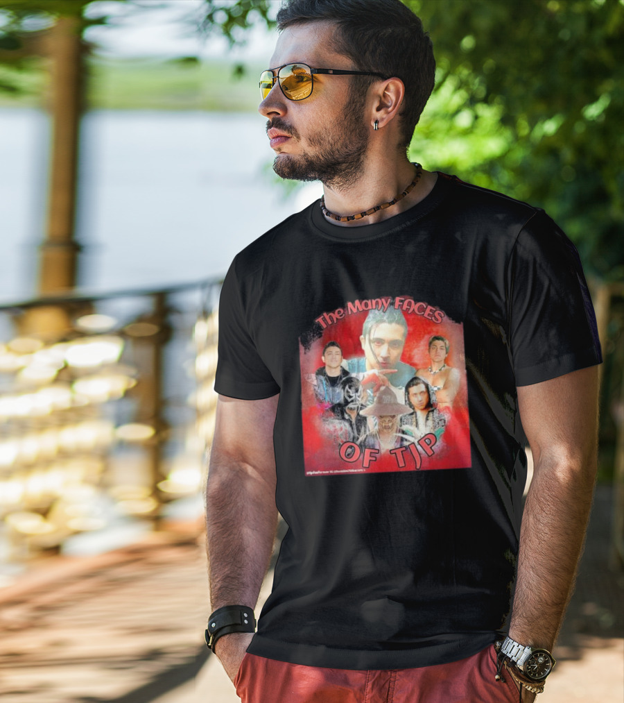 The Many Faces Of TJP Wrestler Transformations And Characters T-Shirt