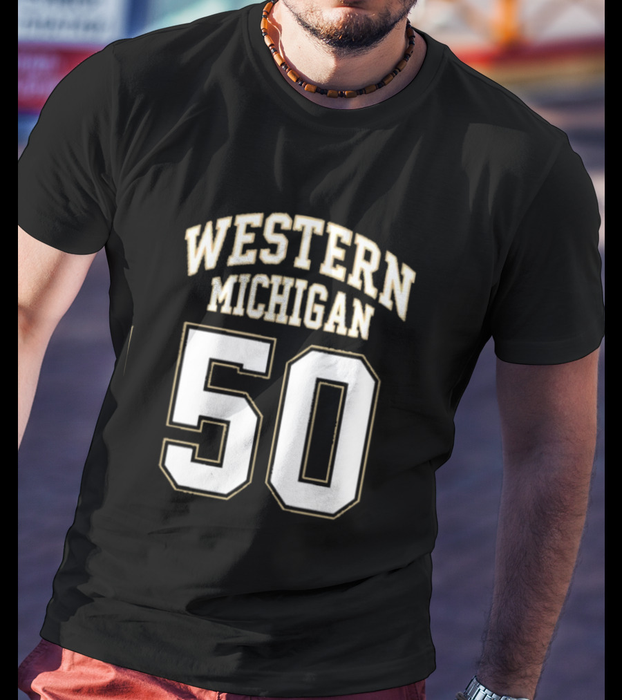 Western Michigan Bronco Pride Number 50 T-Shirt