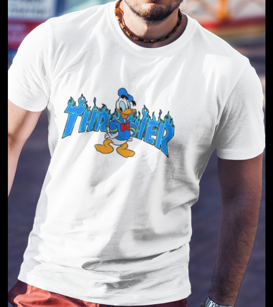 Donald Duck Thrasher Flame T-Shirt