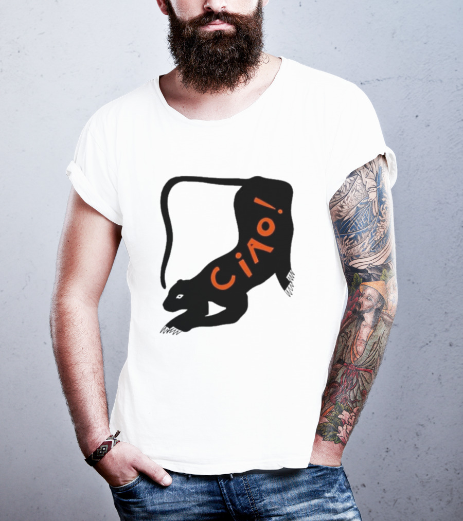Elena Fiorenza Gatti Ciao Black Cat T-Shirt