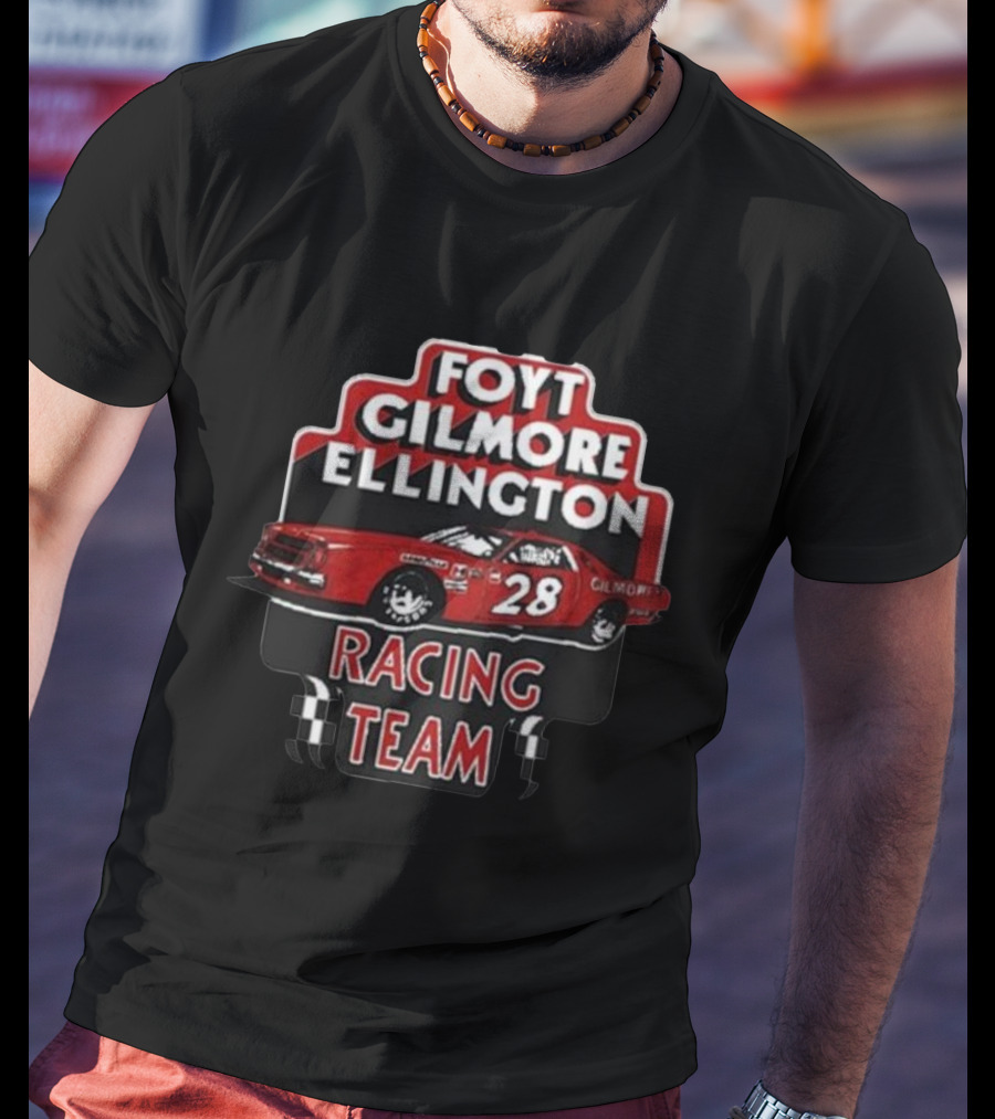 Foyt Gilmore Ellington Racing Team Car 28 Retro Motorsport T-Shirt