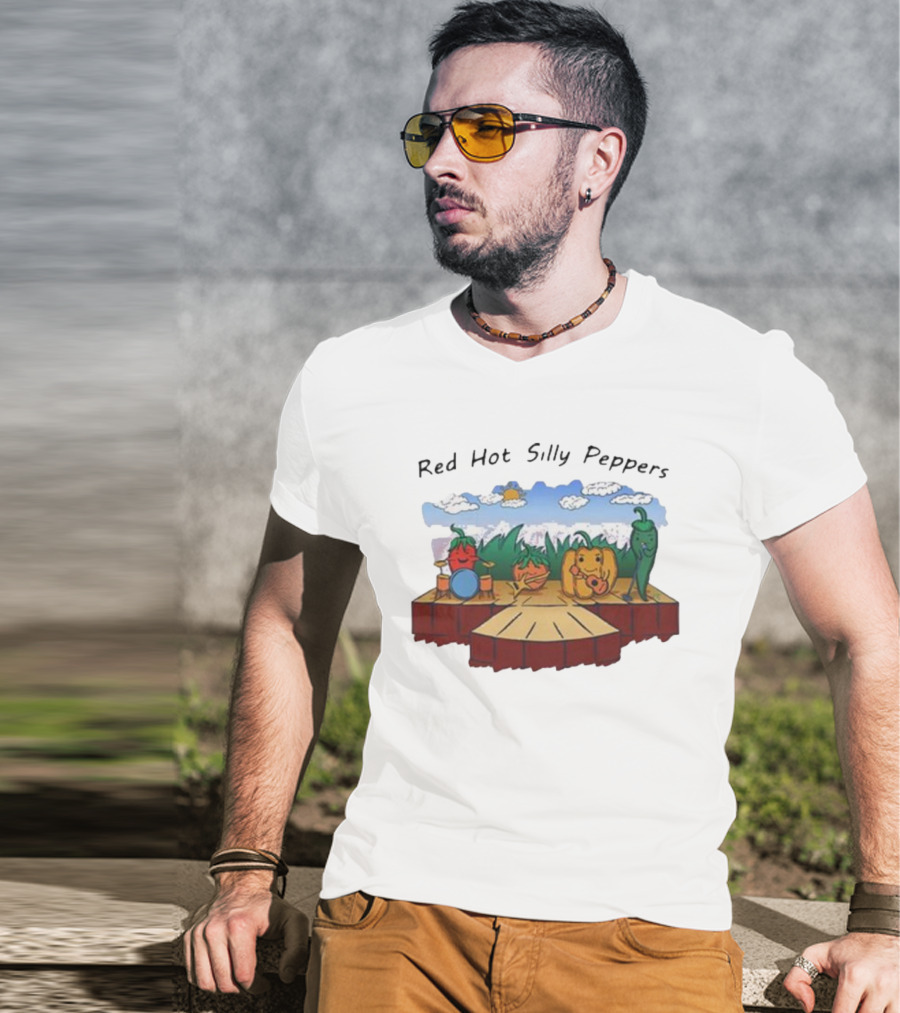 Red Hot Silly Peppers Vegetable Band Performance On Stage T-Shirt