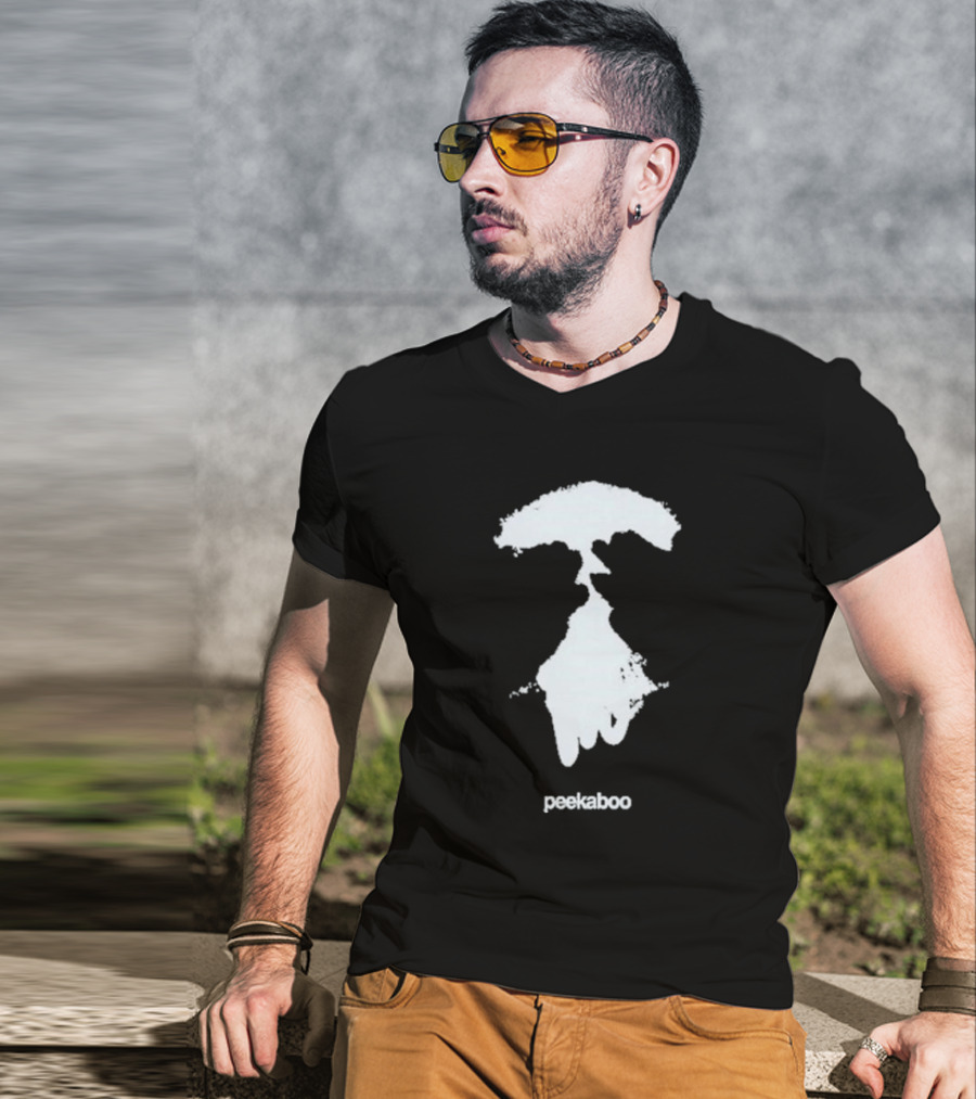 Peekaboo Eyes Wide Open Patch T-Shirt