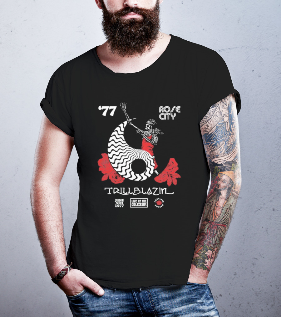 June 5th 1977 Rose City Trillblazin Live At The Coliseum Portland Oregon T-Shirt