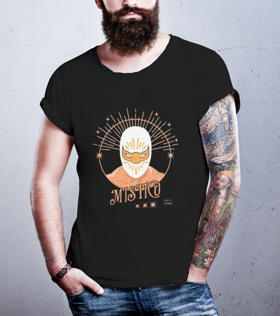 Mistico Est 1998 Wrestling Iconic Masked Starburst T-Shirt