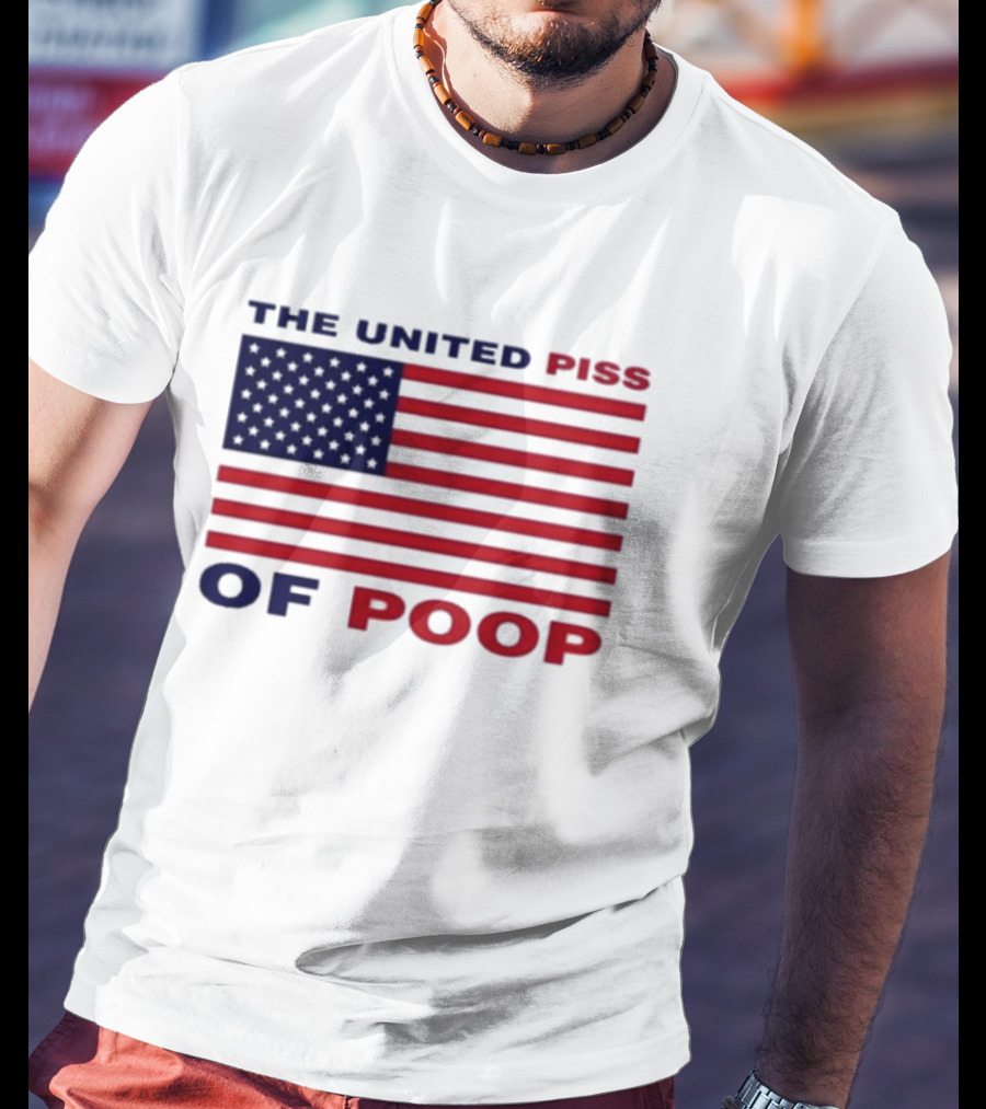 The United Piss Of Poop USA Flag Satire T-Shirt