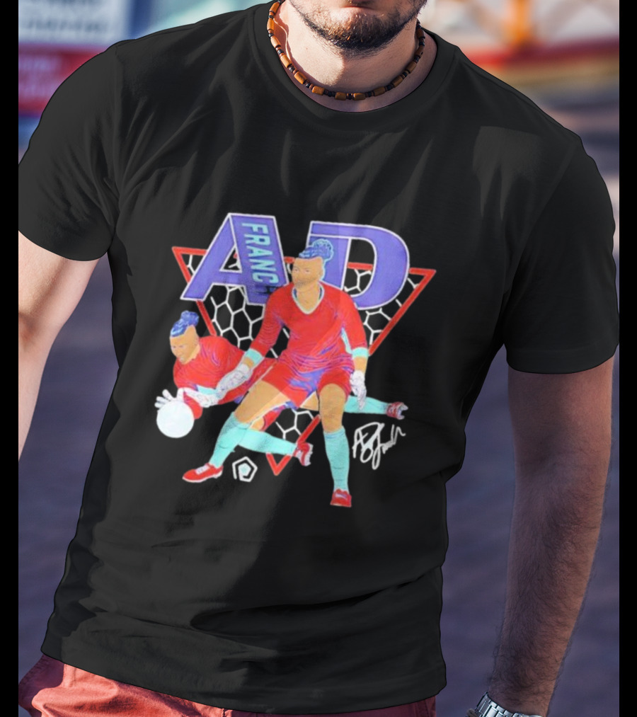 AD Franch Goalkeeper Caricature Signature Soccer T-Shirt