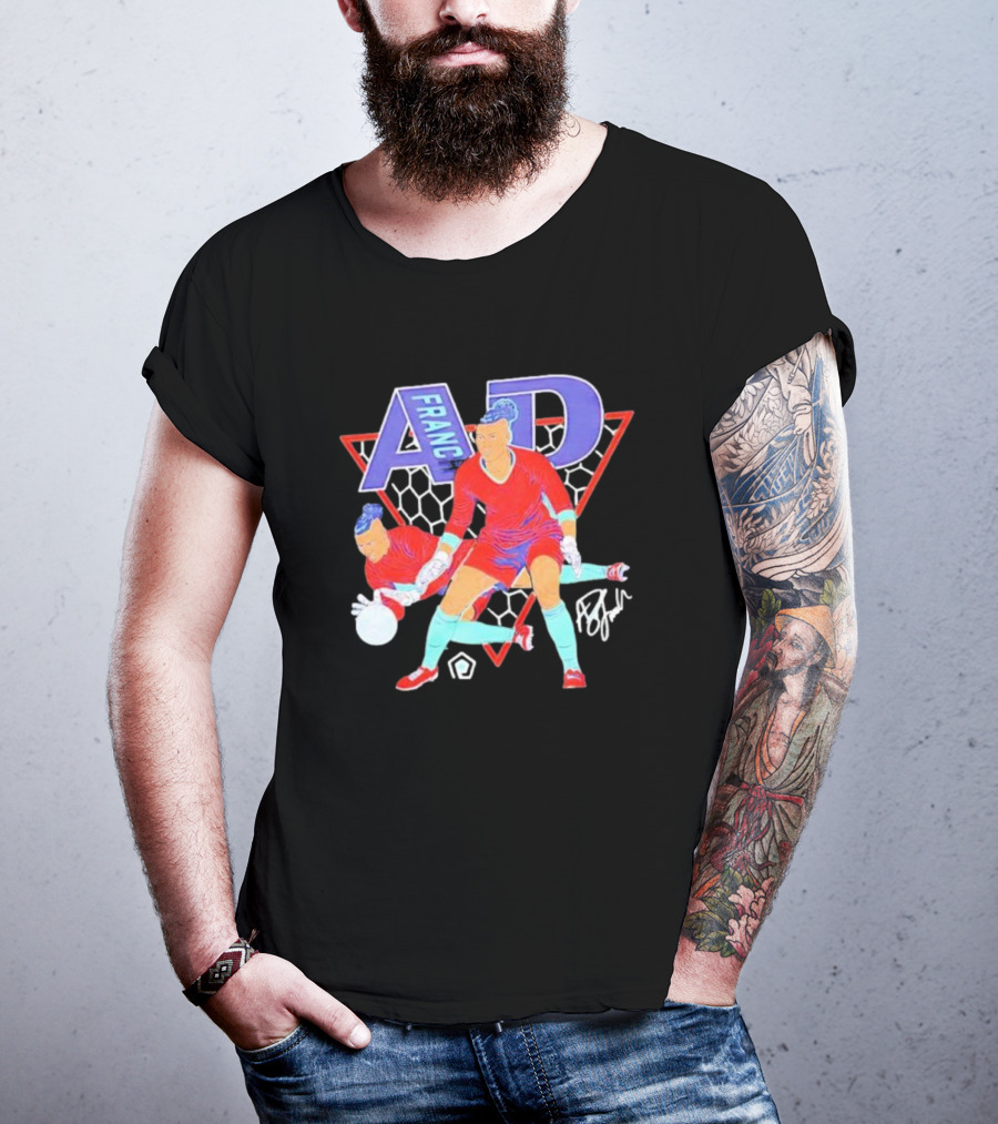 AD Franch Goalkeeper Caricature Signature Soccer T-Shirt