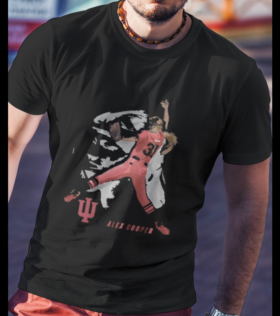 Alex Cooper Windup Baseball Indiana University Pitcher In Red Uniform T-Shirt