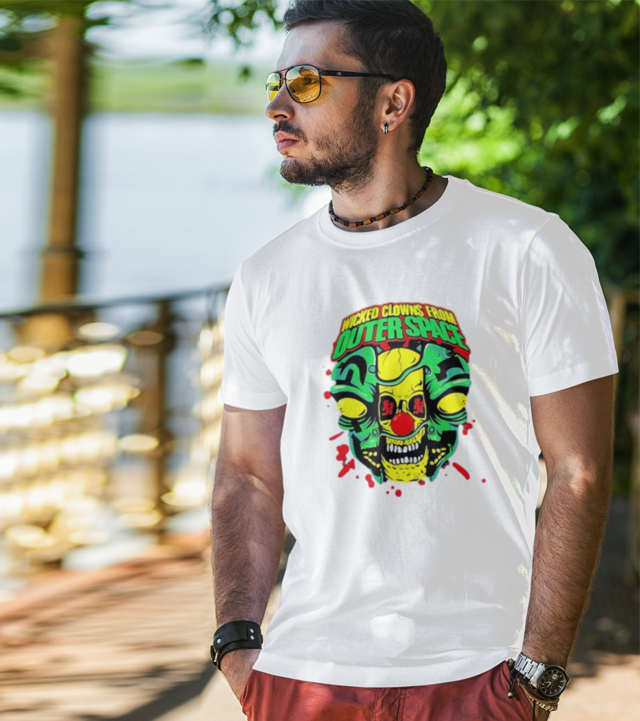 Wicked Clowns From Outer Space Psychopathic Vault ICP Split Face Alien T-Shirt