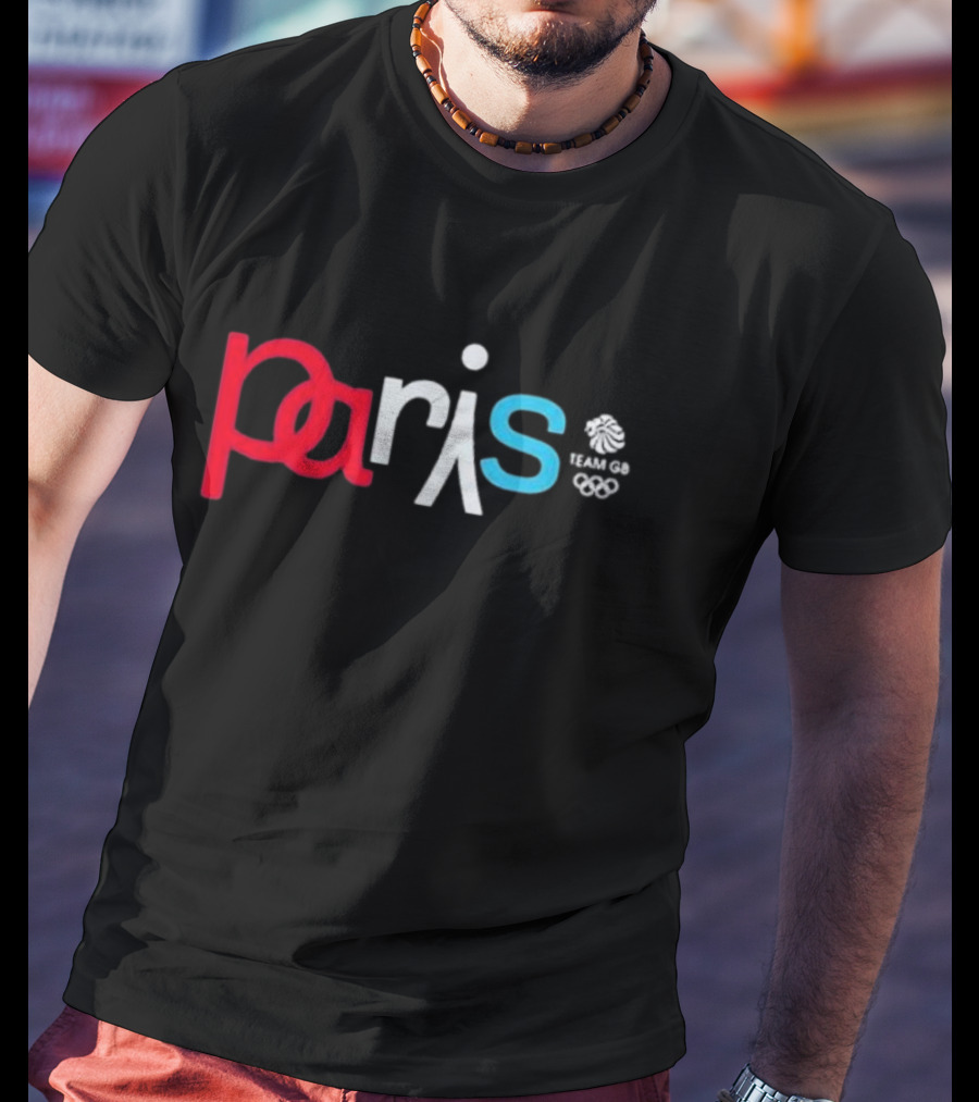 Paris Team GB Eiffel Olympic Rings T-Shirt