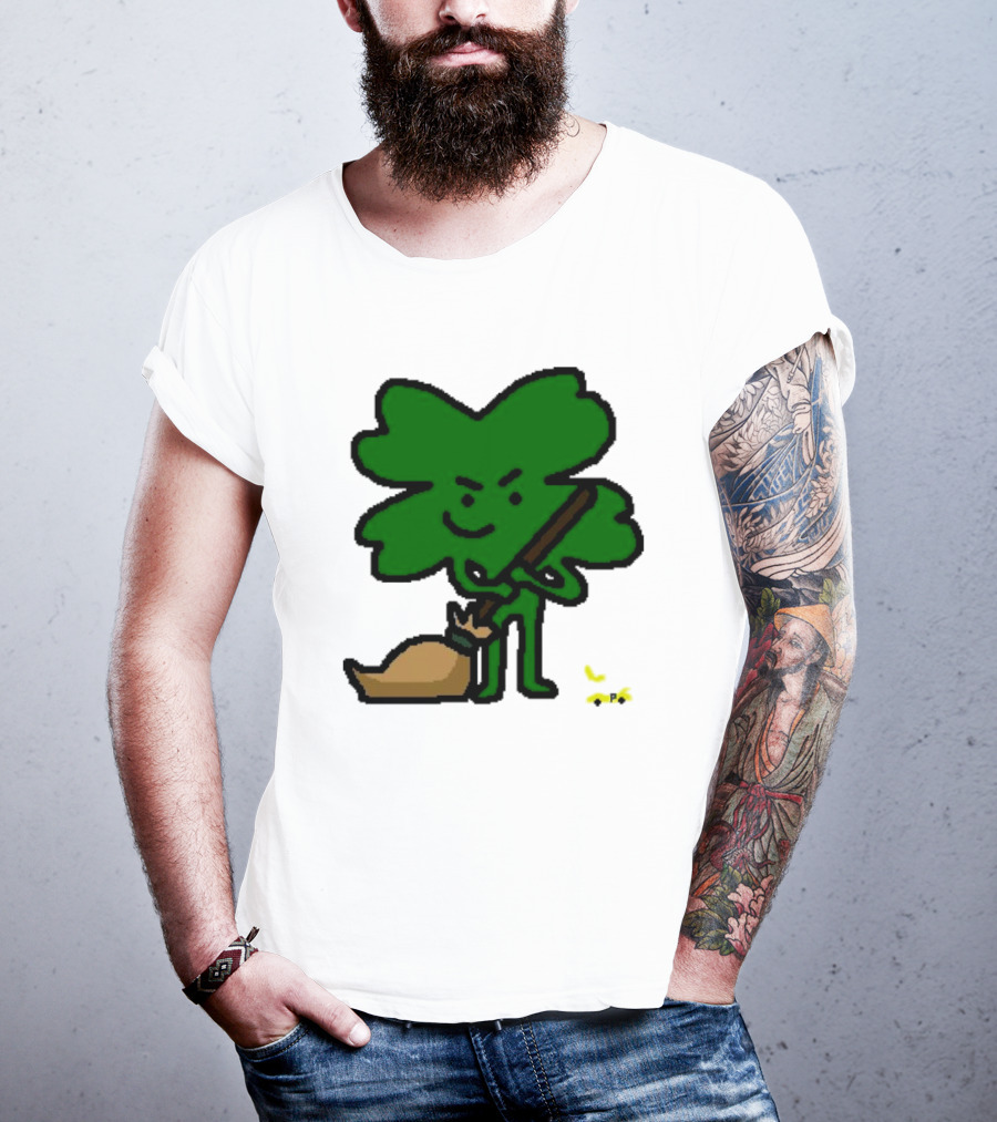 The Celtics Sweep The Pacers NBA Paint Shamrock Holding Broom T-Shirt