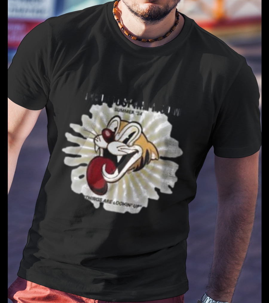 THELOFTUSPARTY.COM Summer ’24 Things Are Lookin Up Playful Cartoon Face T-Shirt