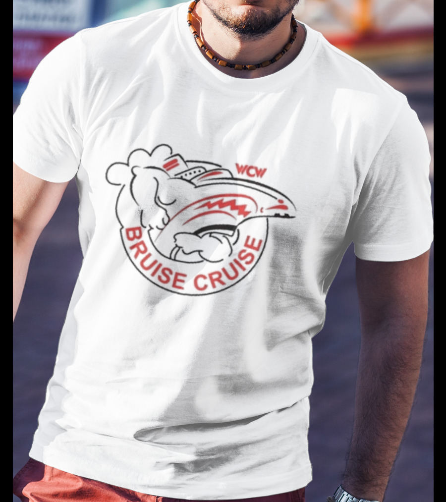 WCW Bruise Cruise 92 Wrestling Event Shark T-Shirt