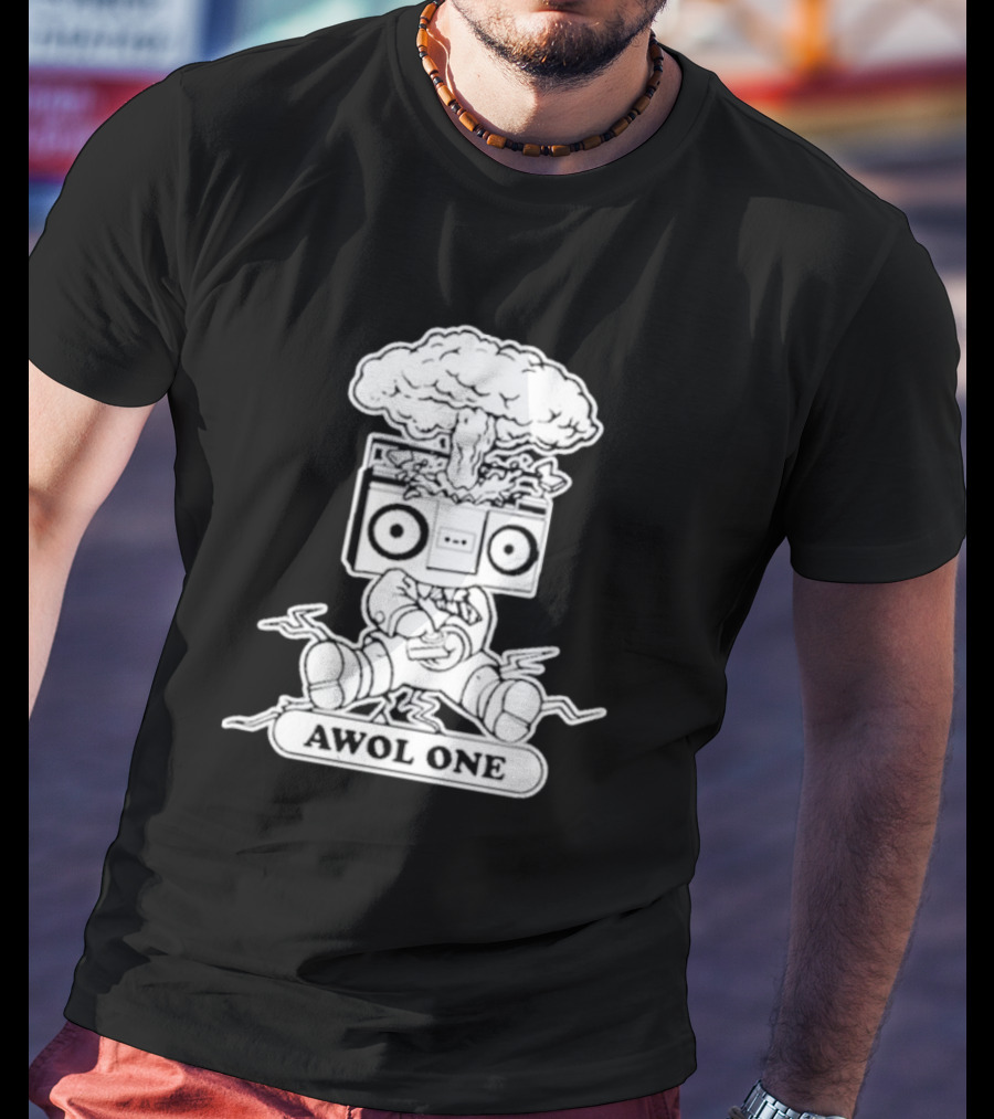 Awol One Exploding Boombox Head T-Shirt