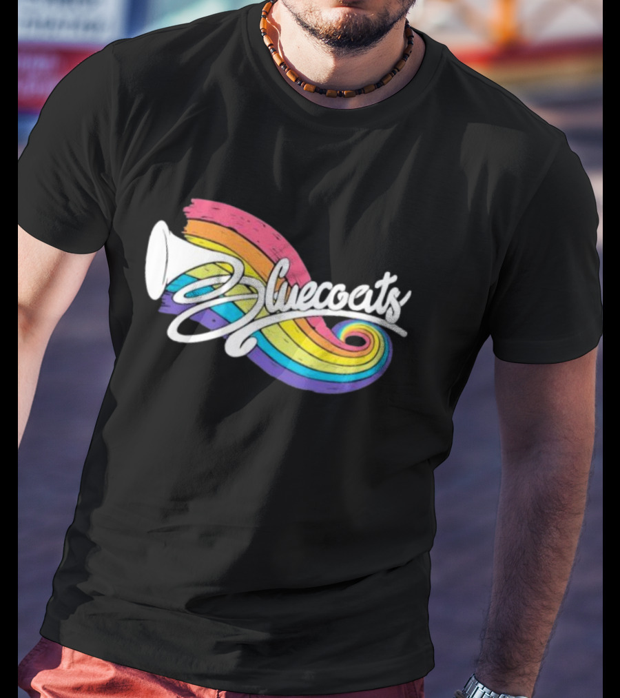 Bluecoats Horn With Rainbow Swirl T-Shirt