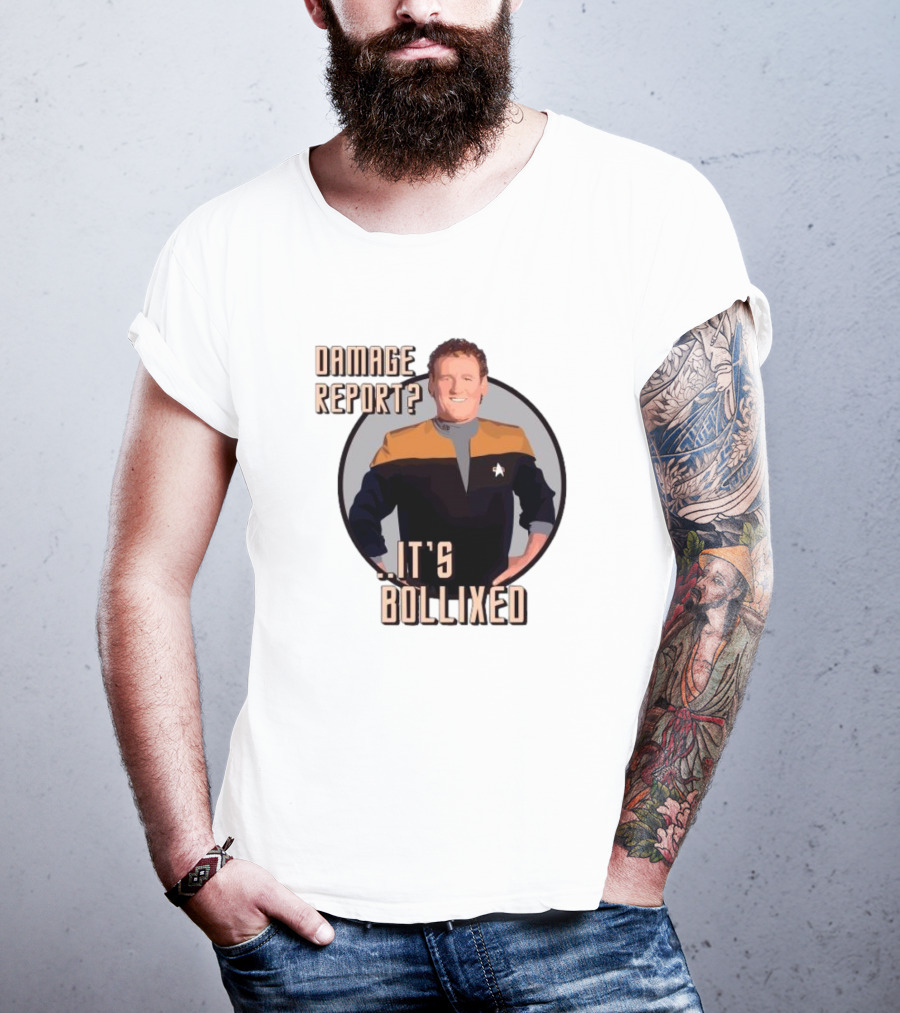 Damage Report It’s Bollixed Star Trek Inspired Character With Uniform T-Shirt