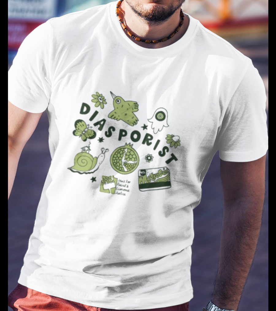 Diasporist Iconic Nature And Text Elements T-Shirt