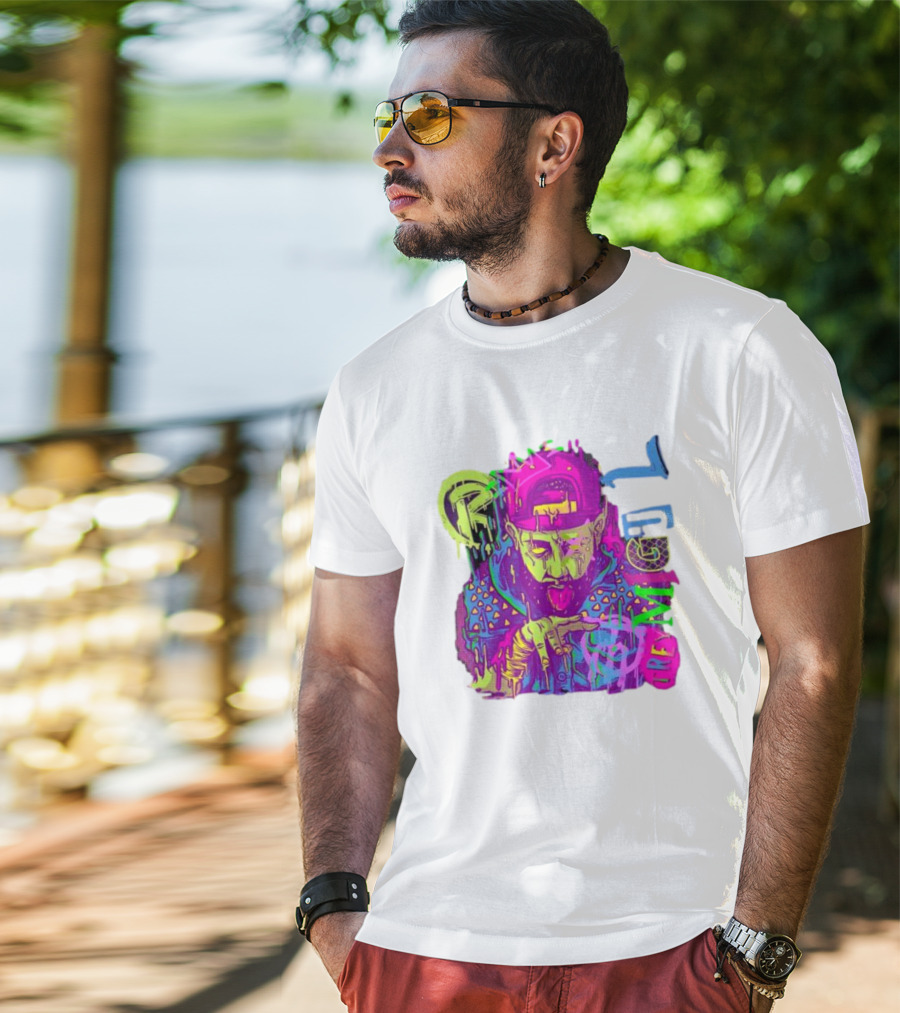 Trey Miguel Neon Drip Purple Paint T-Shirt