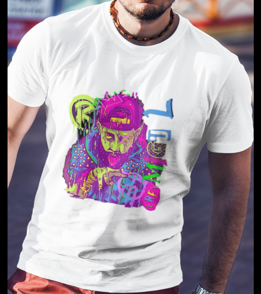 Trey Miguel Neon Drip Purple Paint T-Shirt
