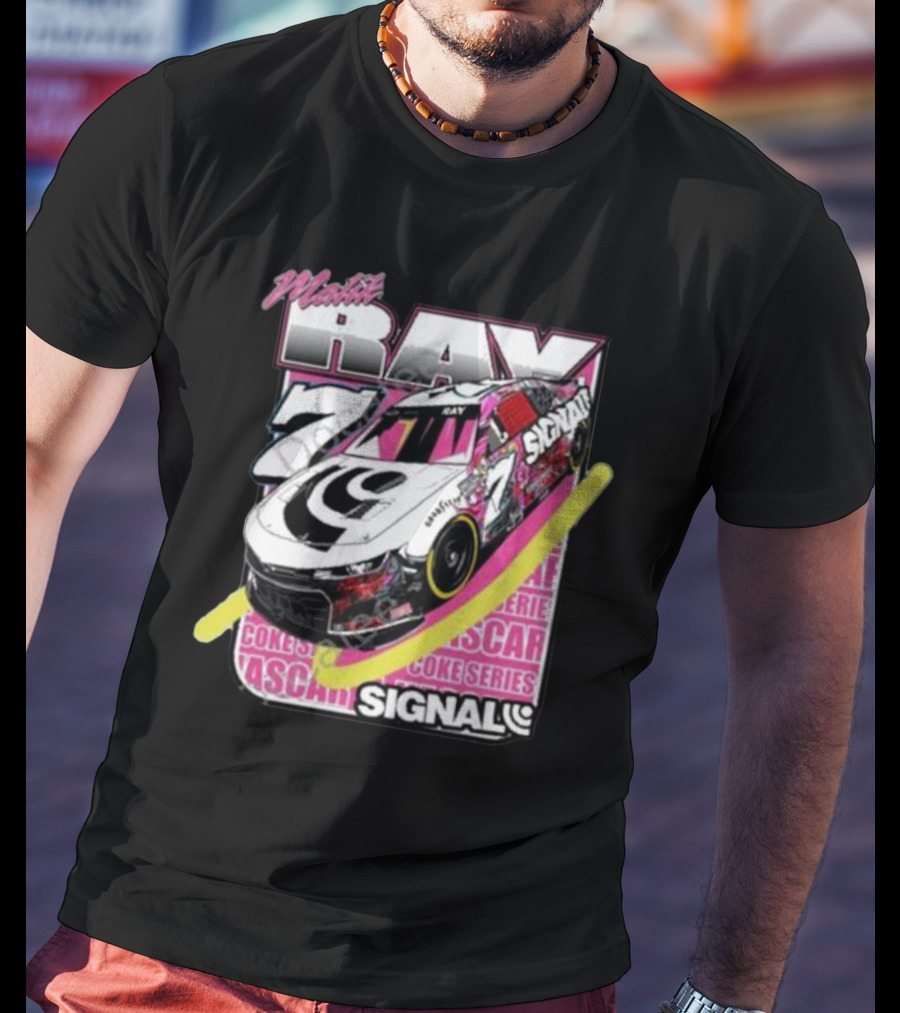 Malik Ray 7 NASCAR Coke Series Signal Racing Car T-Shirt