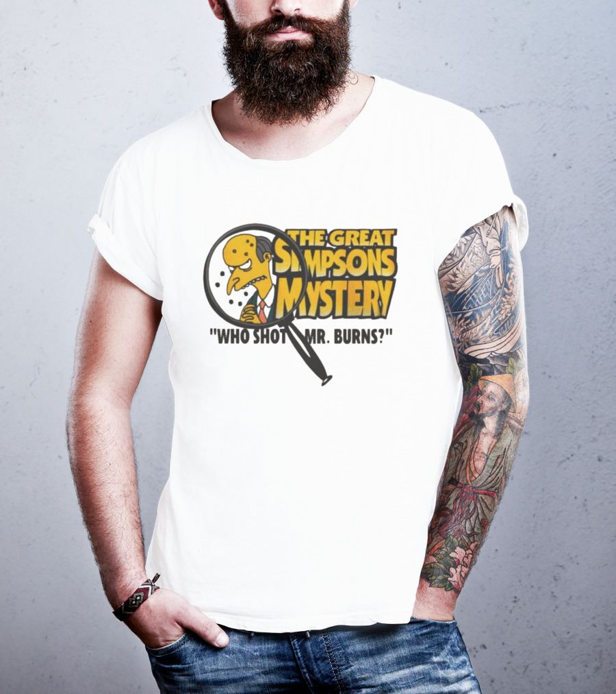 The Great Simpsons Mystery Who Shot Mr. Burns 1995 T-Shirt