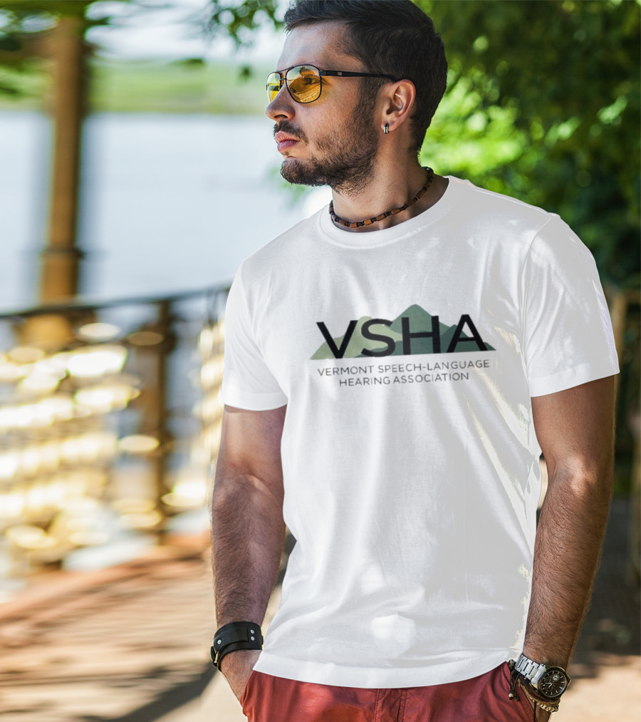 VSHA Vermont Speech-Language Hearing Association Mountain T-Shirt