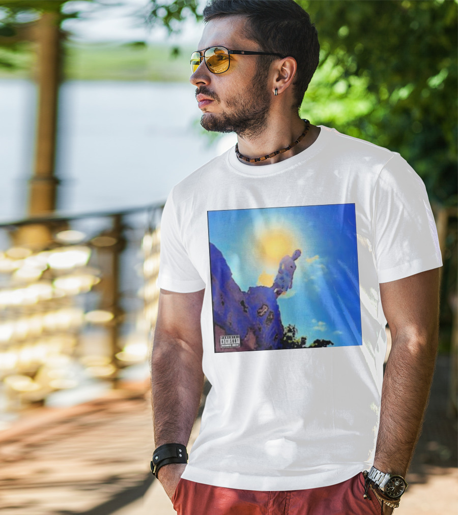 Wagmi Music Images Figure On Cliff With Sun And Clouds Cover T-Shirt