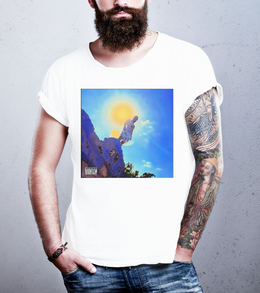 Wagmi Music Images Figure On Cliff With Sun And Clouds Cover T-Shirt