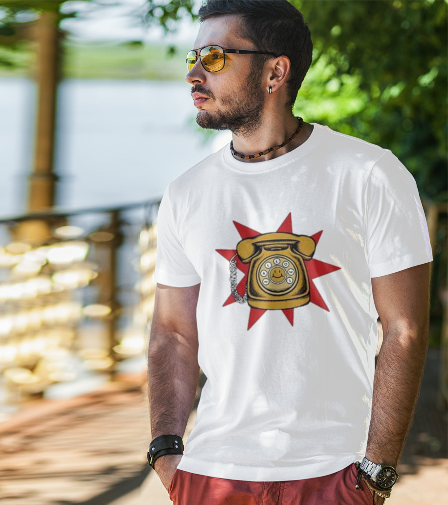 Wallows Music Vintage Phone Smiley Rotary Starburst Raglan T-Shirt