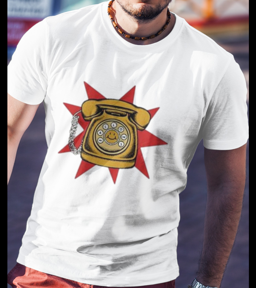 Wallows Music Vintage Phone Smiley Rotary Starburst Raglan T-Shirt