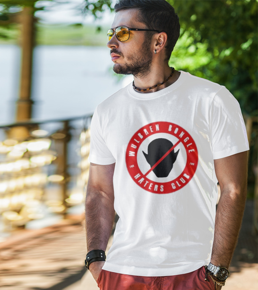 Wulbren Bongle Haters Club FWB Logo Red Circle T-Shirt