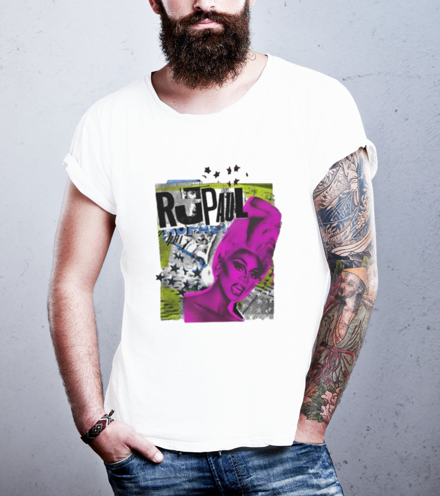 Rupaul Star Power Glam Pop Art Collage T-Shirt