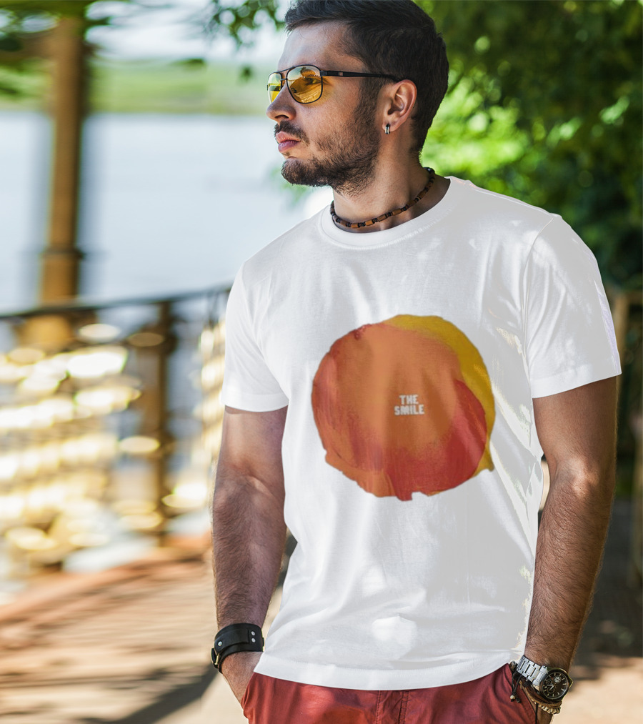 The Smile Sun Paint Texture Art Circle T-Shirt