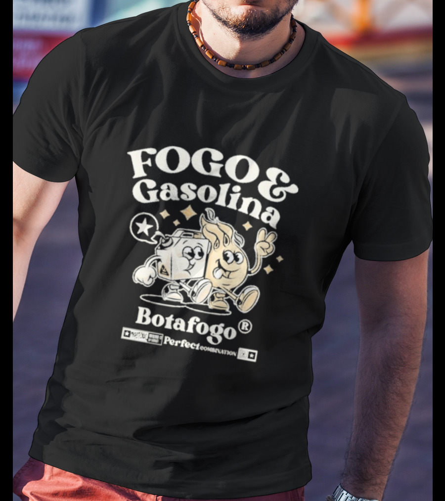 Fogo E Gasolina Botafogo Perfect Combination T-Shirt