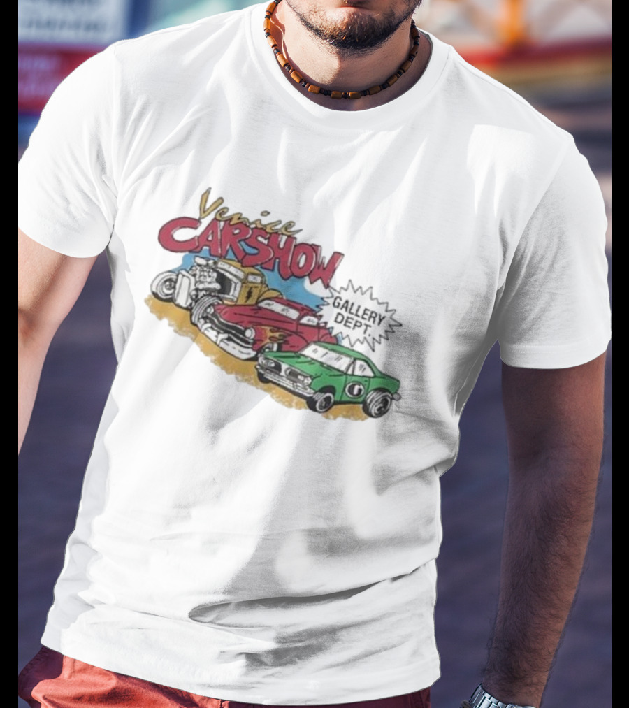 Venice Car Show Gallery Dept Vintage Cars Racing T-Shirt