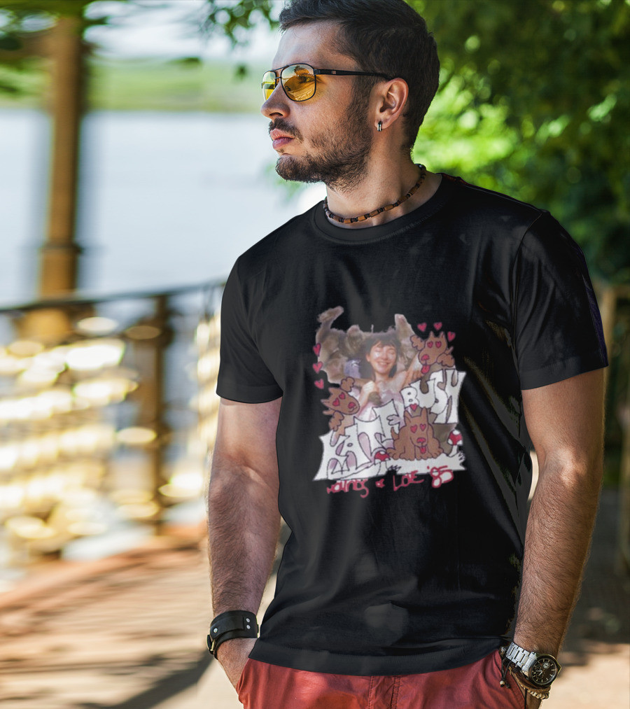 Kate Bush Hounds Of Love 85 Heart And Dog T-Shirt