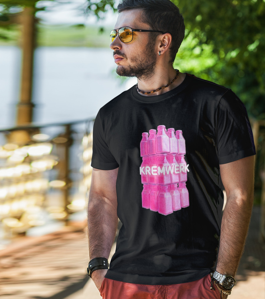 Kremwerk Seattle Wa Pink Cream Bottles Factory T-Shirt