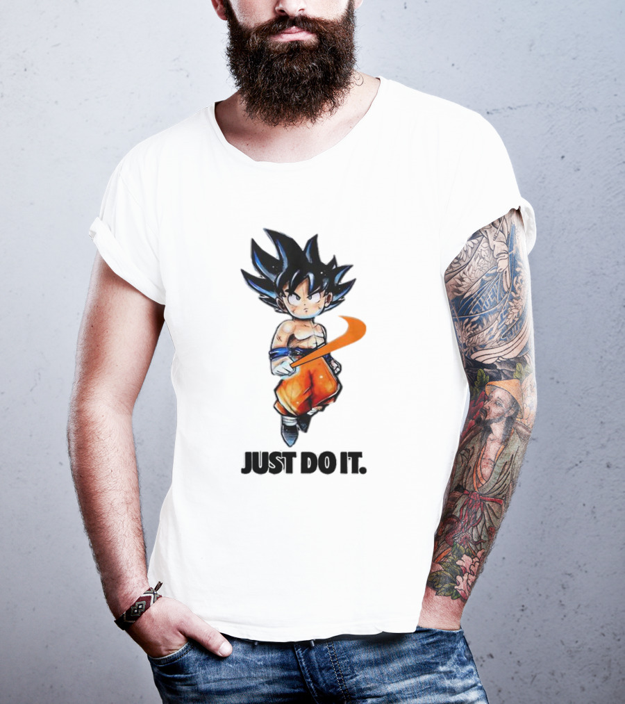 Son Goku Just Do It Dragon Ball Crossover T-Shirt